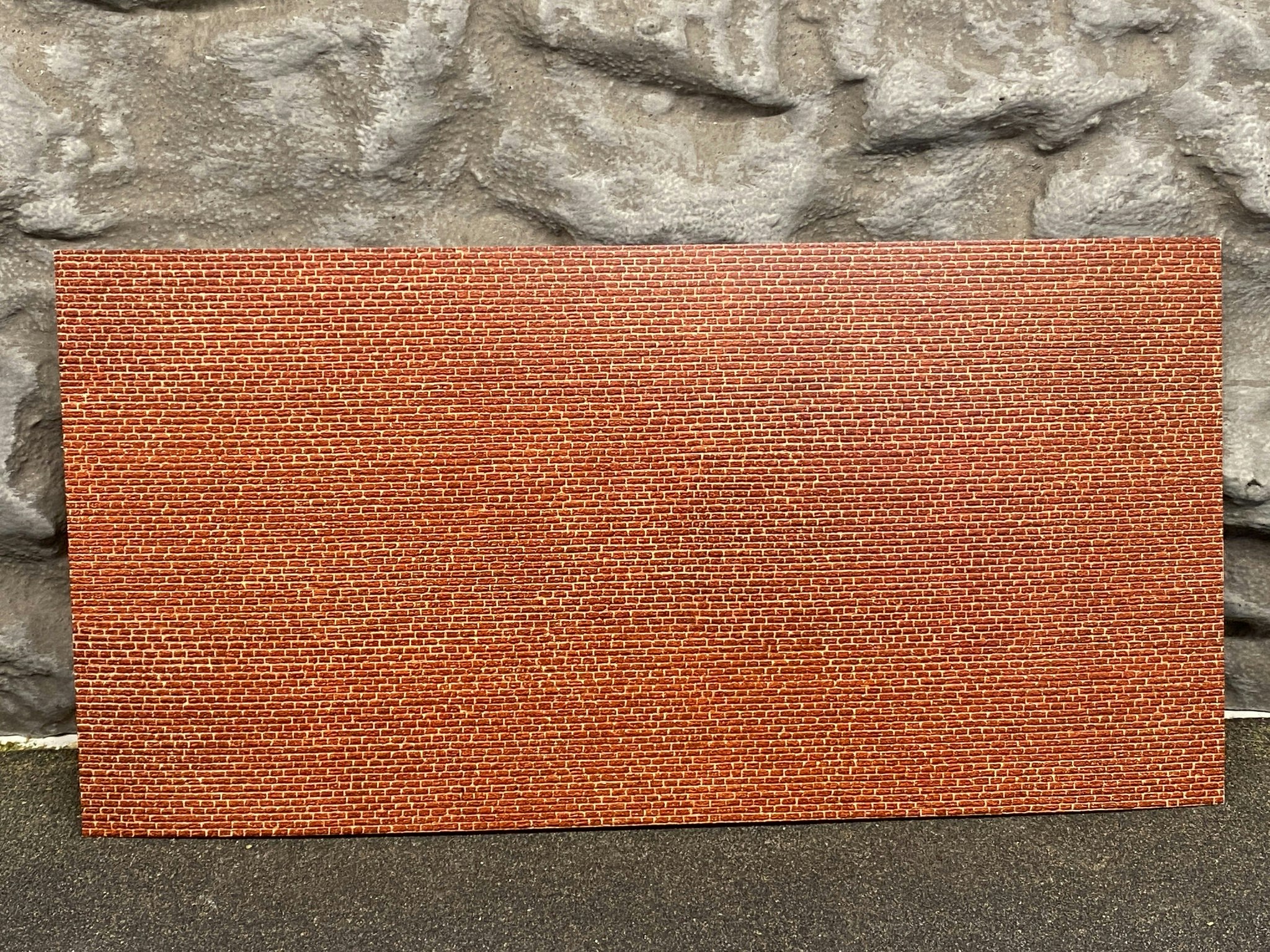 NOCH 56610 Röd klinker/Red clinker - 3D Cardboard Sheet 25x12,5 cm f H0 & TT