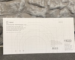 NOCH 56642 Kalkstensmur/Lime Stone wall - 3D Cardboard Sheet 25x12,5 cm f H0 & TT