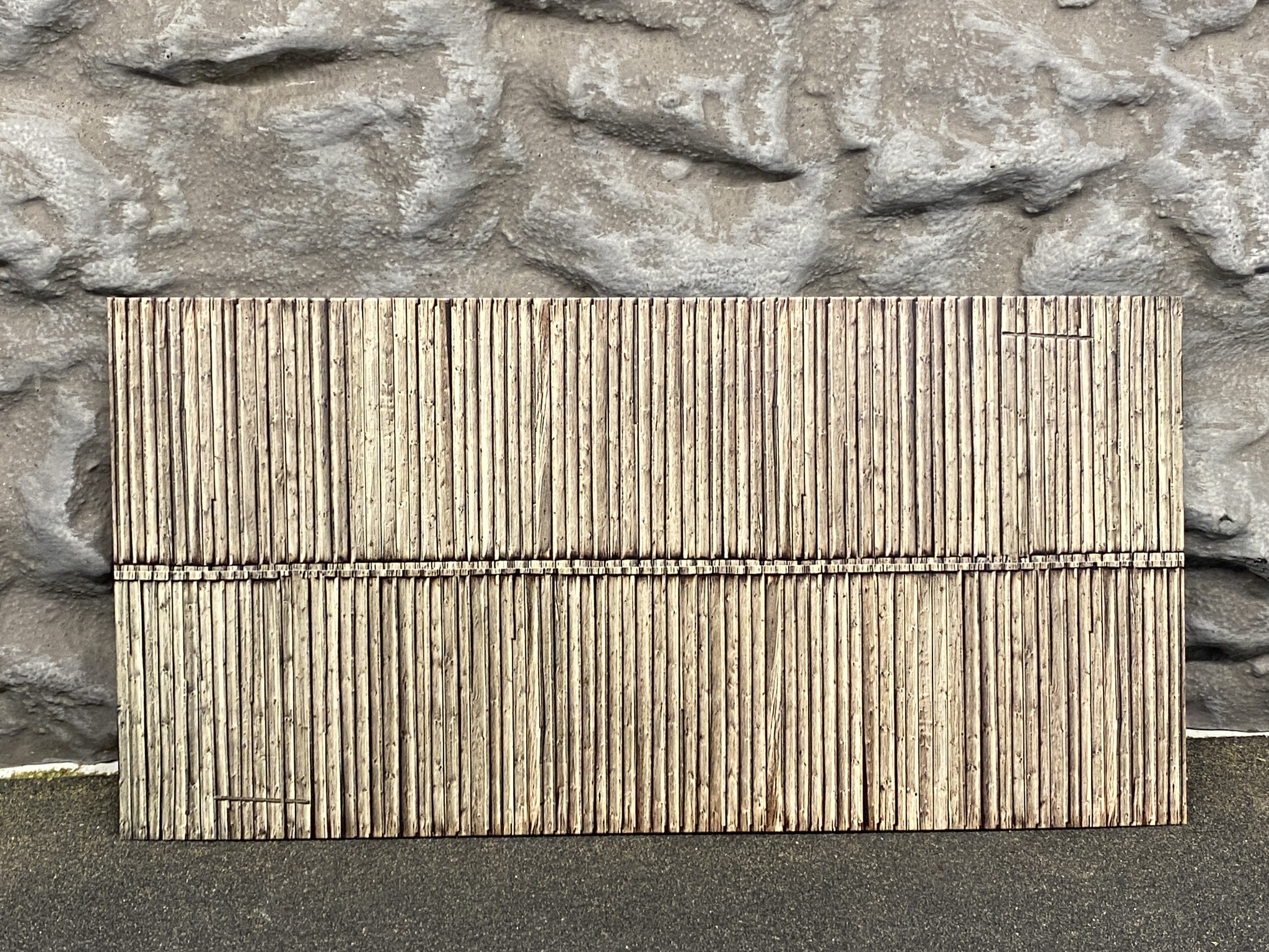 NOCH 56664 Timmervägg/Timber wall - 3D Cardboard Sheet 25x12,5 cm f H0 & TT