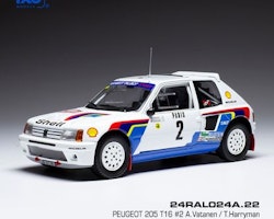 Skala 1/24 PEUGEOT 205 T16 #2 A.Vatanen/T.Harryman Rallye Monte-Carlo 85' fr IXO Models
