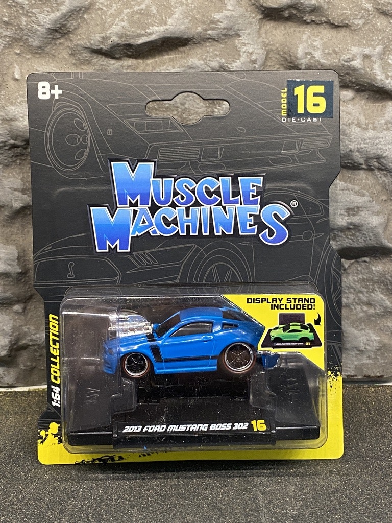 Skala 1/64 Maisto Muscle Machines - 2013 Ford Mustang Boss 302 - blue/black