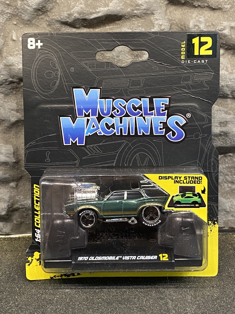 Skala 1/64 Maisto Muscle Machines - 1970 Oldsmobile Vista Cruiser - green/gold