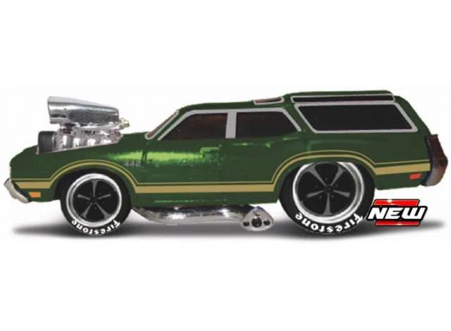 Skala 1/64 Maisto Muscle Machines - 1970 Oldsmobile Vista Cruiser - green/gold