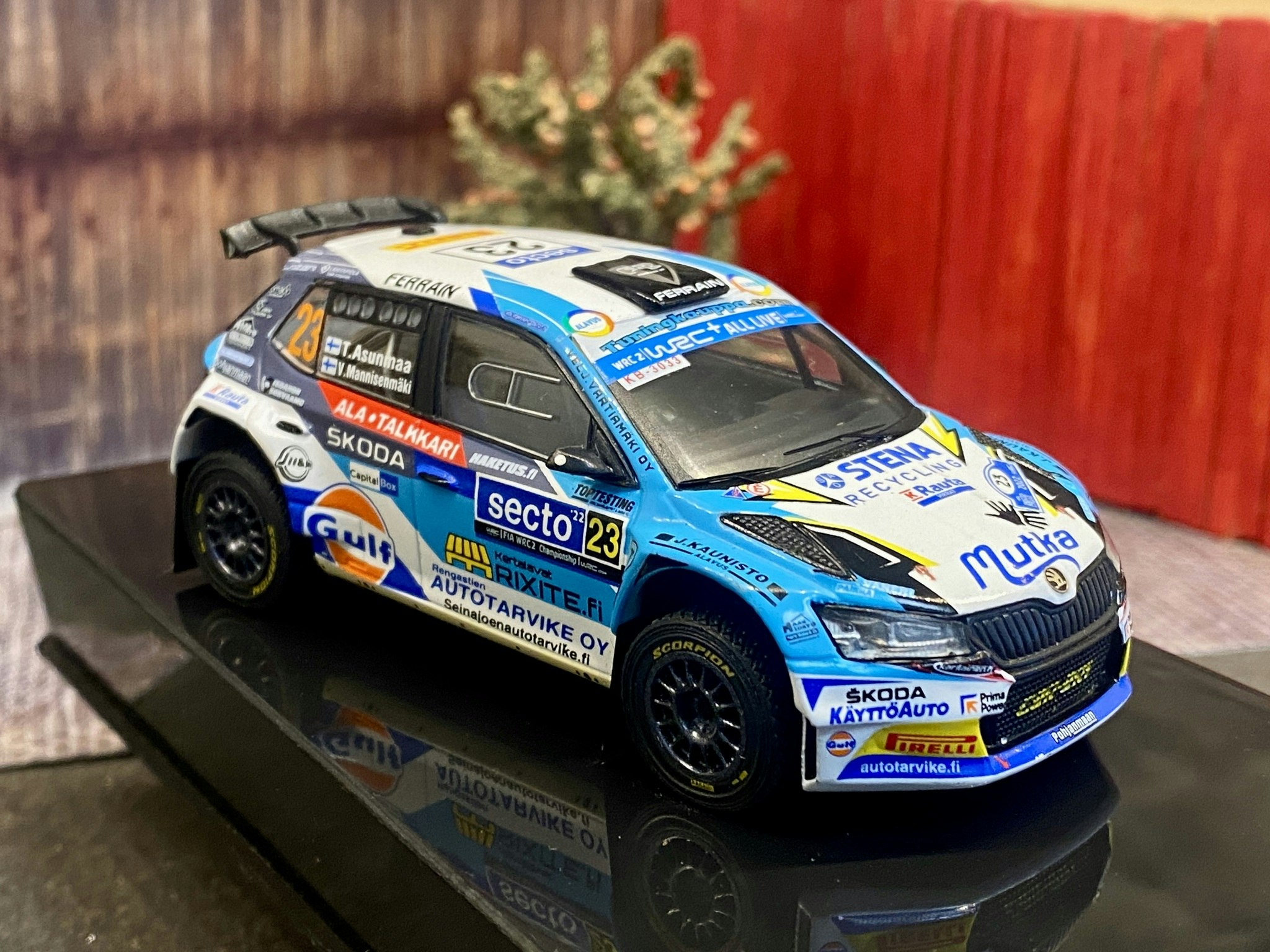 Skala 1/43 Škoda Fabia Rally2 EVO #23, Rally Finland 2022 fr IXO Models