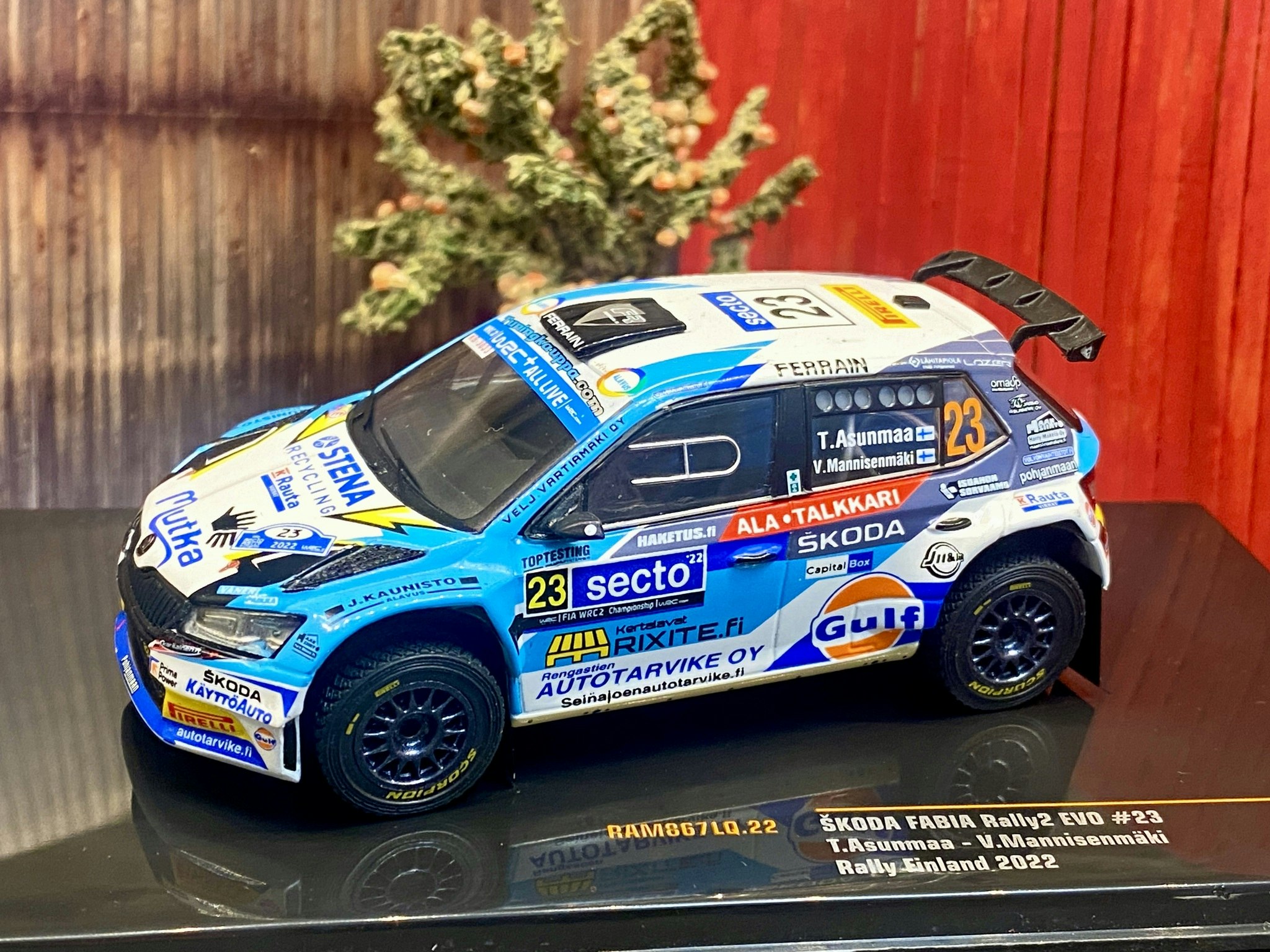 Skala 1/43 Škoda Fabia Rally2 EVO #23, Rally Finland 2022 fr IXO Models