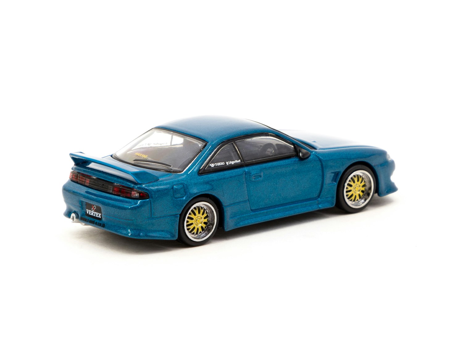 Skala 1/64 Vertex Nissan Silvia S14, Special Edition, Blue Green Metallic fr TARMAC works