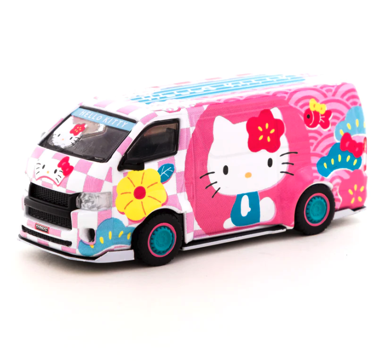 Skala 1/64 Toyota Hiace Widebody - Hello Kitty Capsule Summer Festival fr Inno64