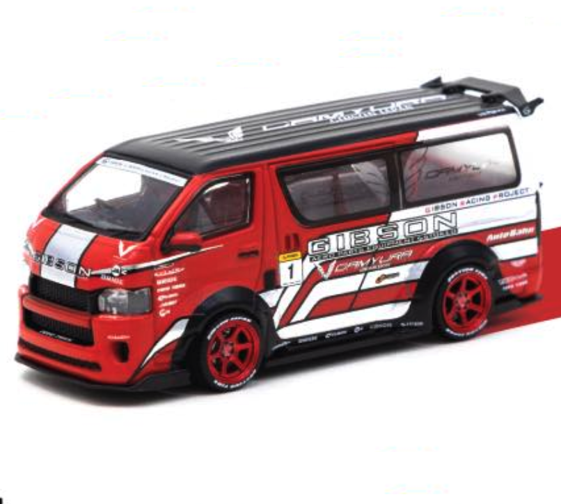 Skala 1/64 Toyota Hiace Widebody - Special Edition - Red,fr Inno64