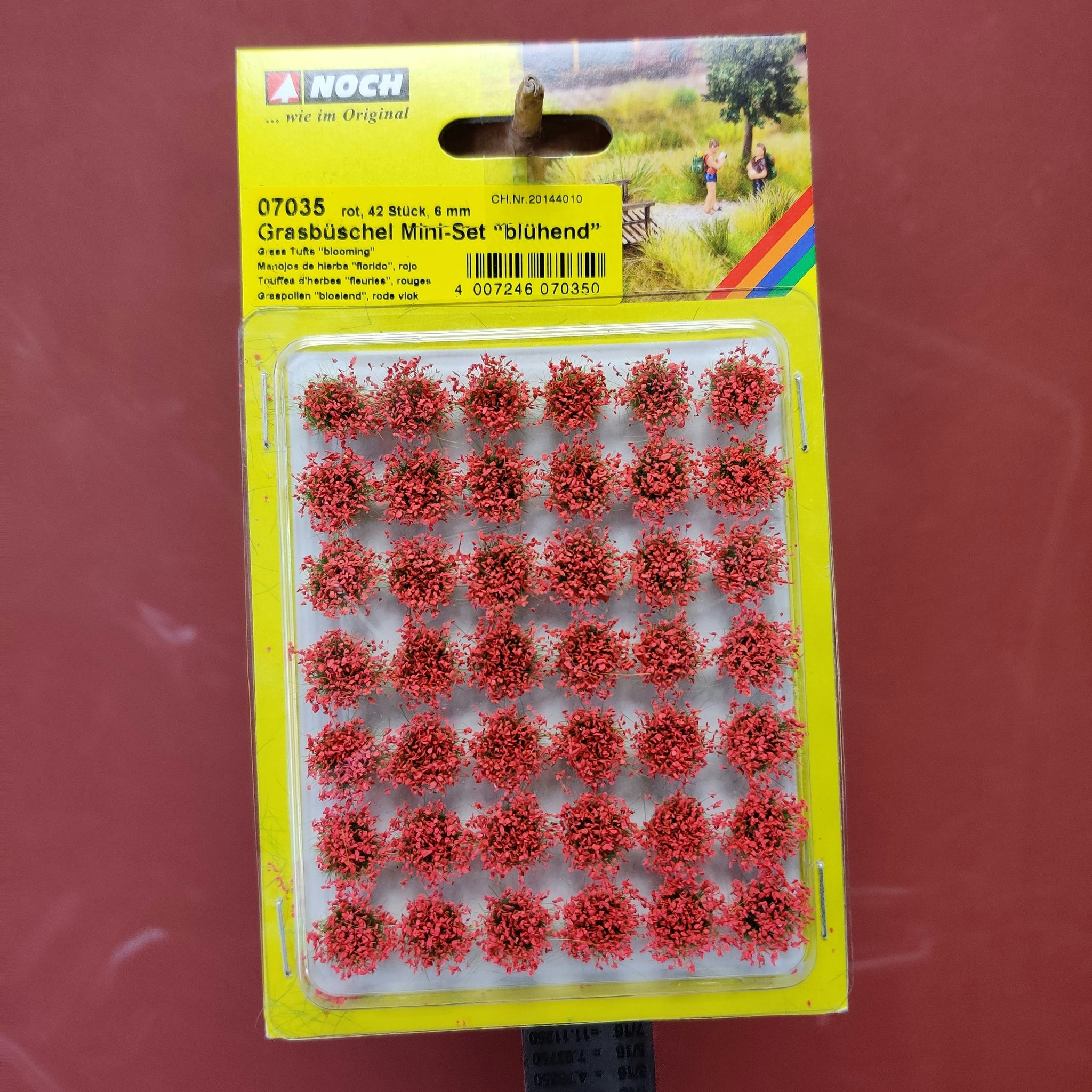 NOCH 07035 Blommande Grästuvor mini/Grass Tufts Mini Set “blooming" 42 stycken/pcs