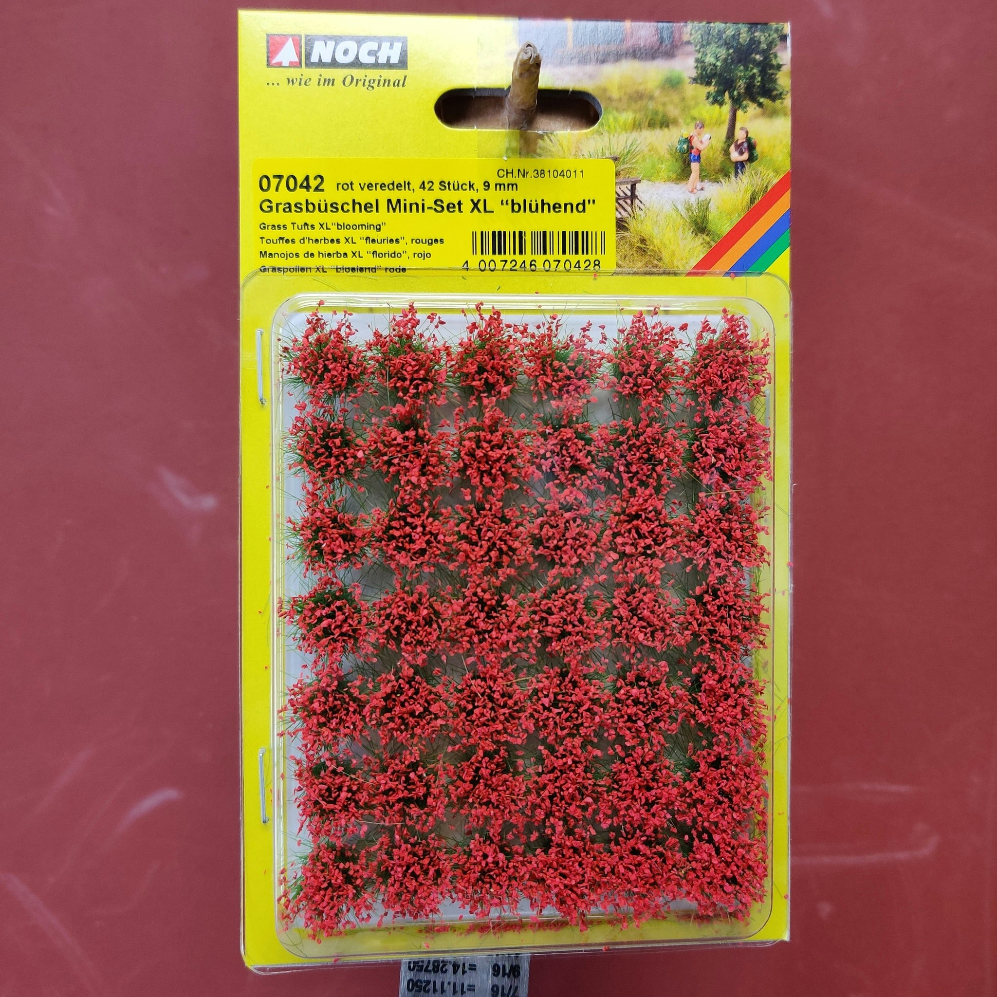 NOCH 07042 Blommande grästuvor XL/Grass Tufts Mini Set XL blooming 42 stycken/pcs