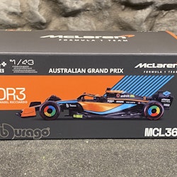 Skala 1/43 McLaren F1 Team MCL36 Australian GP DR#3 w figure fr Bburago 38064 #3