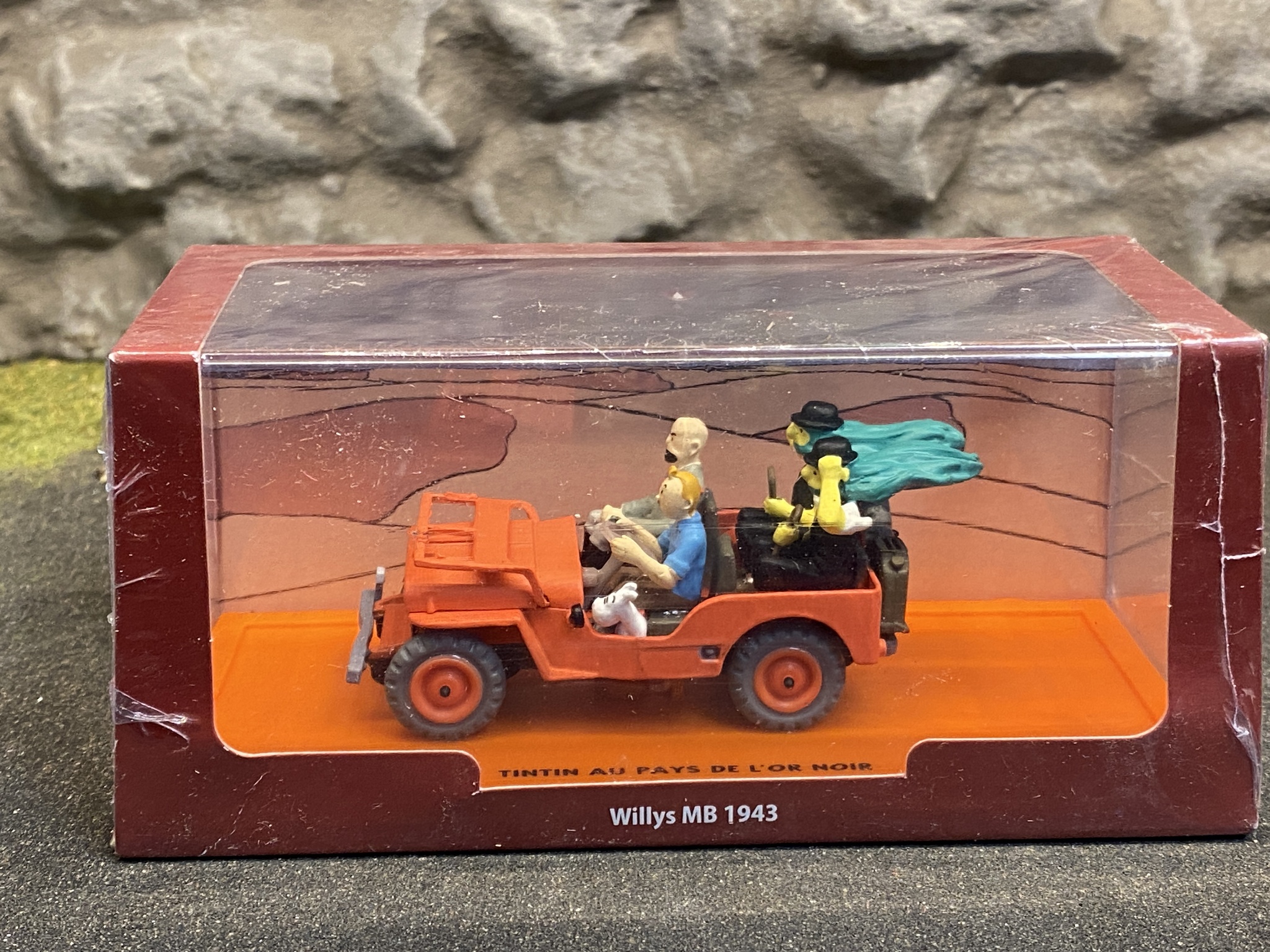 Skala 1/43 Willy's JEEP - Tintin & The black gold fr Atlas Editions