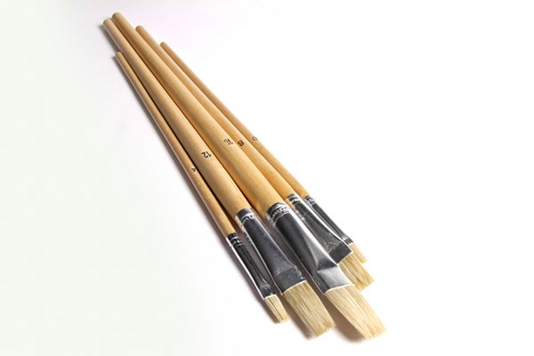 Artist brush set with 5 different, Brush size 0-16 fr Artino