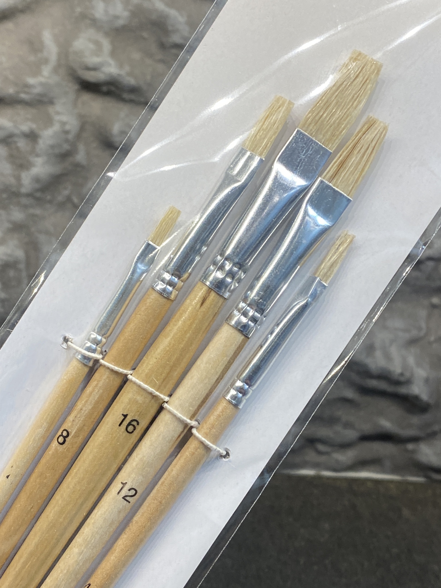 Konstnärs-pensel-set med 5 olika, Storlek av Pensel 0-16 från Artino