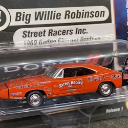 Skala 1/64 1969 Dodge Charger Daytona, Big Willie Robinson fr Racing Champions Mint