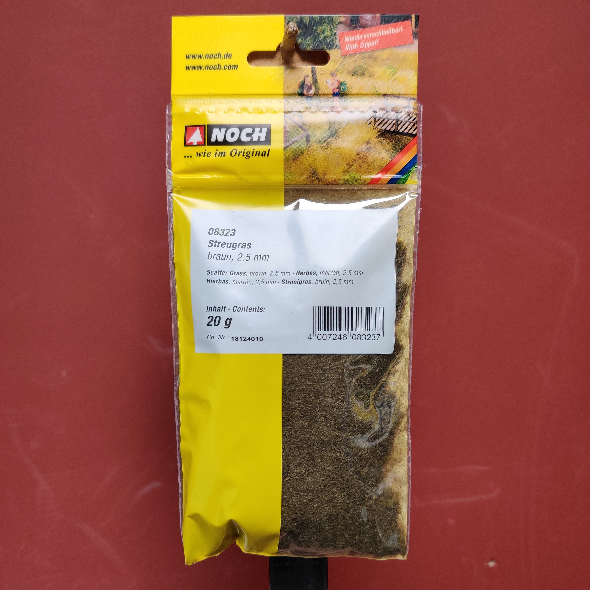 NOCH 08323 Strömaterial/Scatter Gräs brunt/Grass brown 2,5mm 20 gram