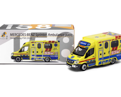 Skala 1/64 Mercedes-Benz Sprinter FL HKFSD Ambulance SSU (A459) fr Tiny Toys