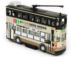 Skala 1/120 Hong Kong Tram - Kowloon Motor Bus Livery fr Tiny Toys