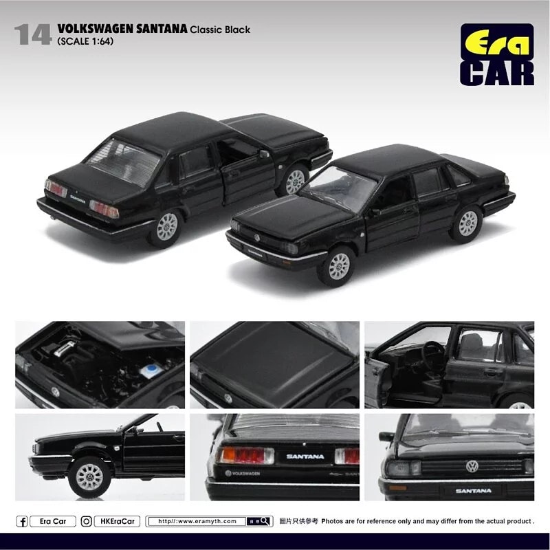 Skala 1/64 Volkswagen Santana Classic Black fr ERA CAR