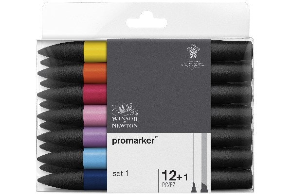 PROMARKER SET 12+1 PCS #1 - 12 st Pencils + 1 blender