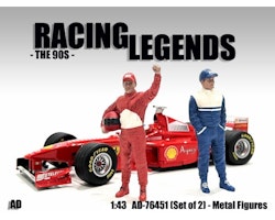 Skala 1/43, AD-76451 Racing Legends - 90s, 2 Metal figures- American Diorama