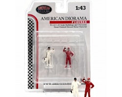 Skala 1/43, AD-76452 Racing Legends - 2000s, 2 metal figures- American Diorama