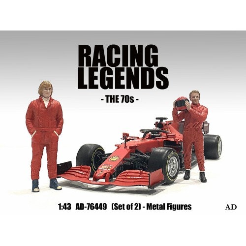 Skala 1/43, AD-76449 Racing Legends - 70s, 2 metal figures- American Diorama