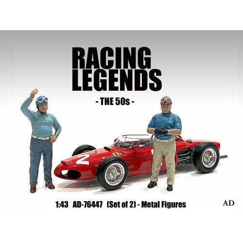 Skala 1/43, AD-76447 Racing Legends - 50s, 2 metal figures- American Diorama