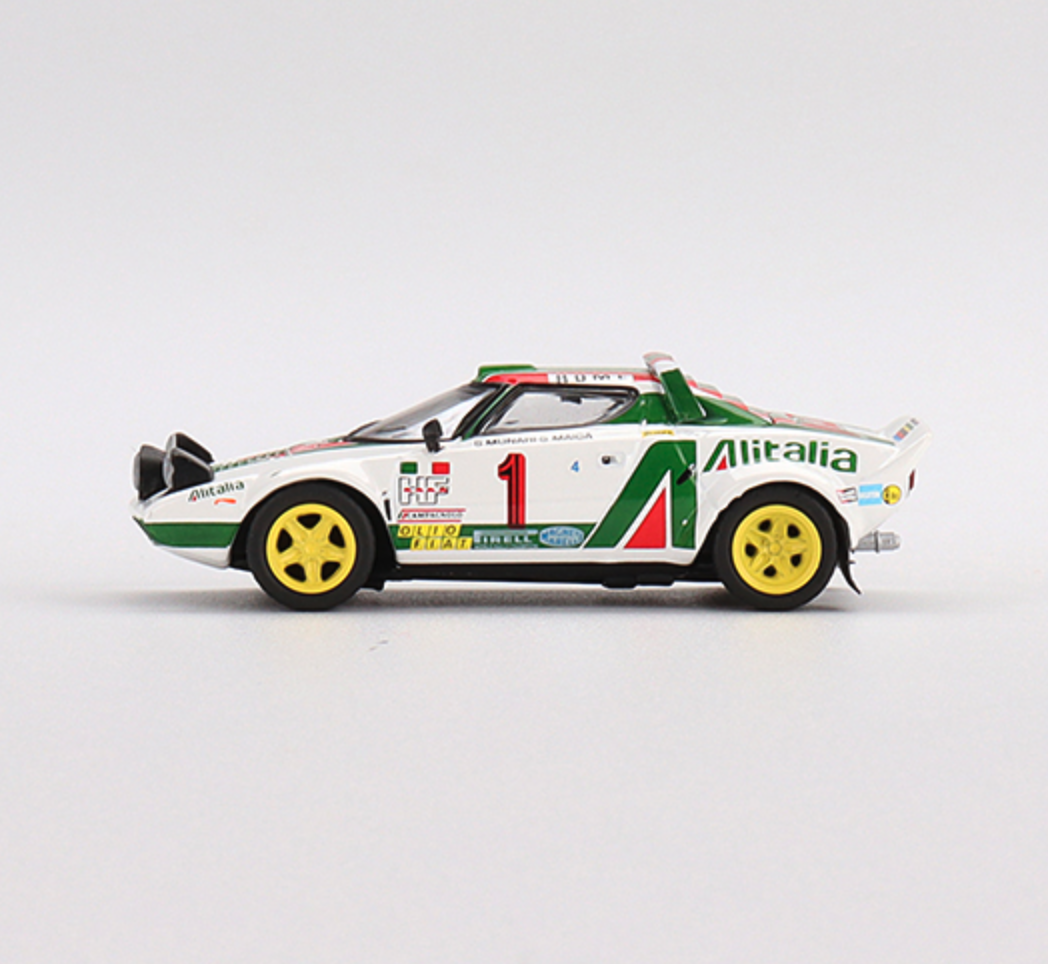 Skala 1/64 -  Lancia Stratos HF 1977 Rally MonteCarlo Winner #1 fr MINI GT