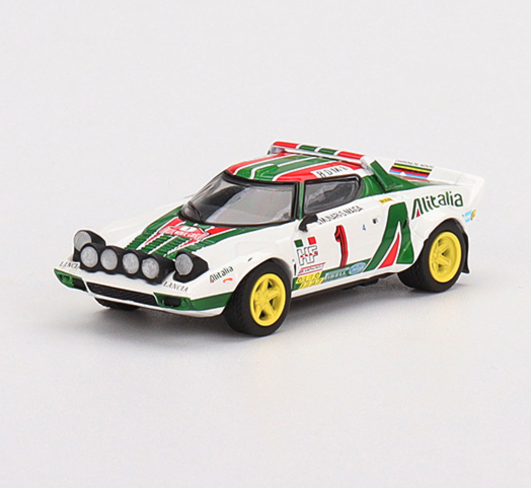 Skala 1/64 -  Lancia Stratos HF 1977 Rally MonteCarlo Winner #1 fr MINI GT