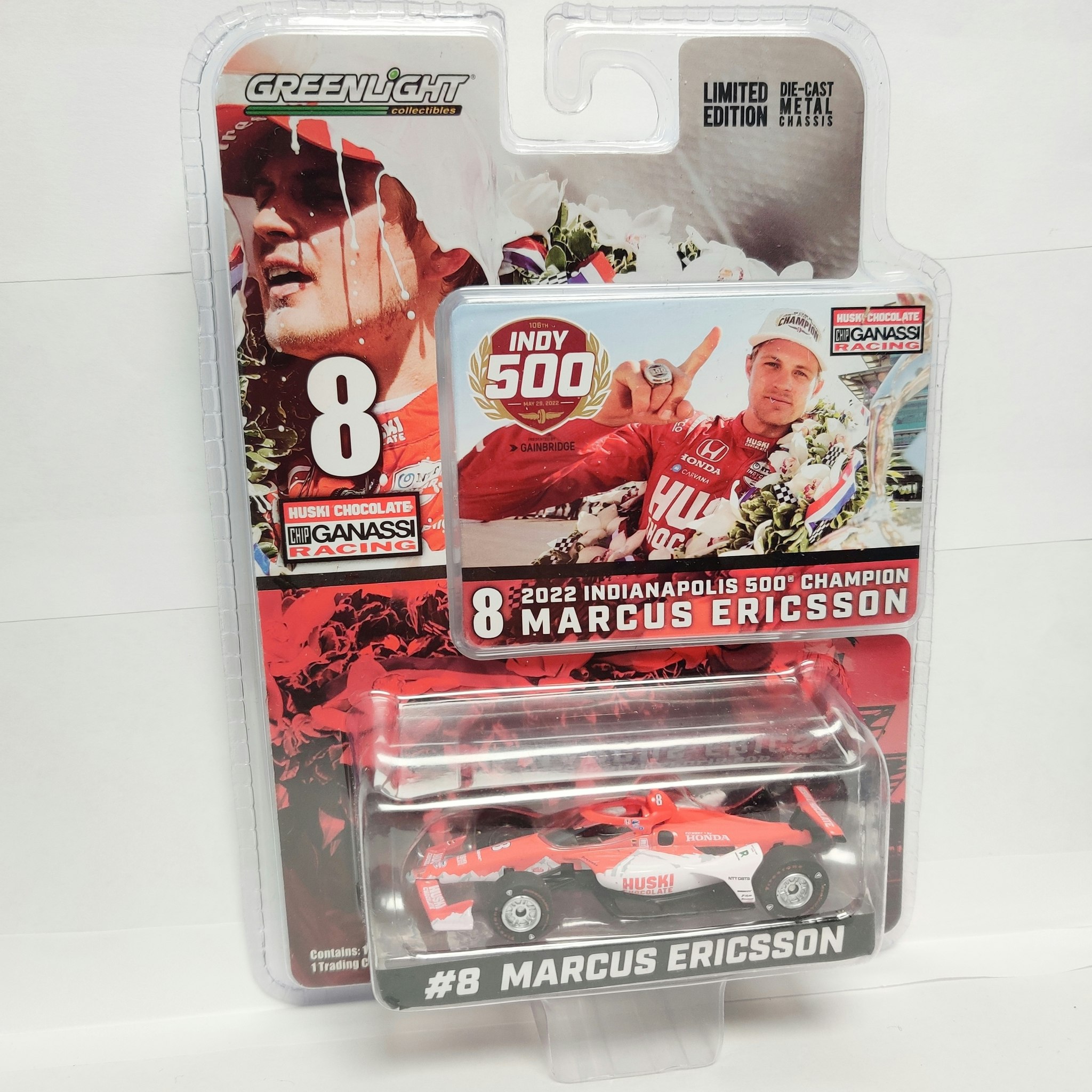 Skala 1/64 Indianapolis 500 2022 #8 Marcus Ericsson, Chip Ganassi Racing fr Greenlight