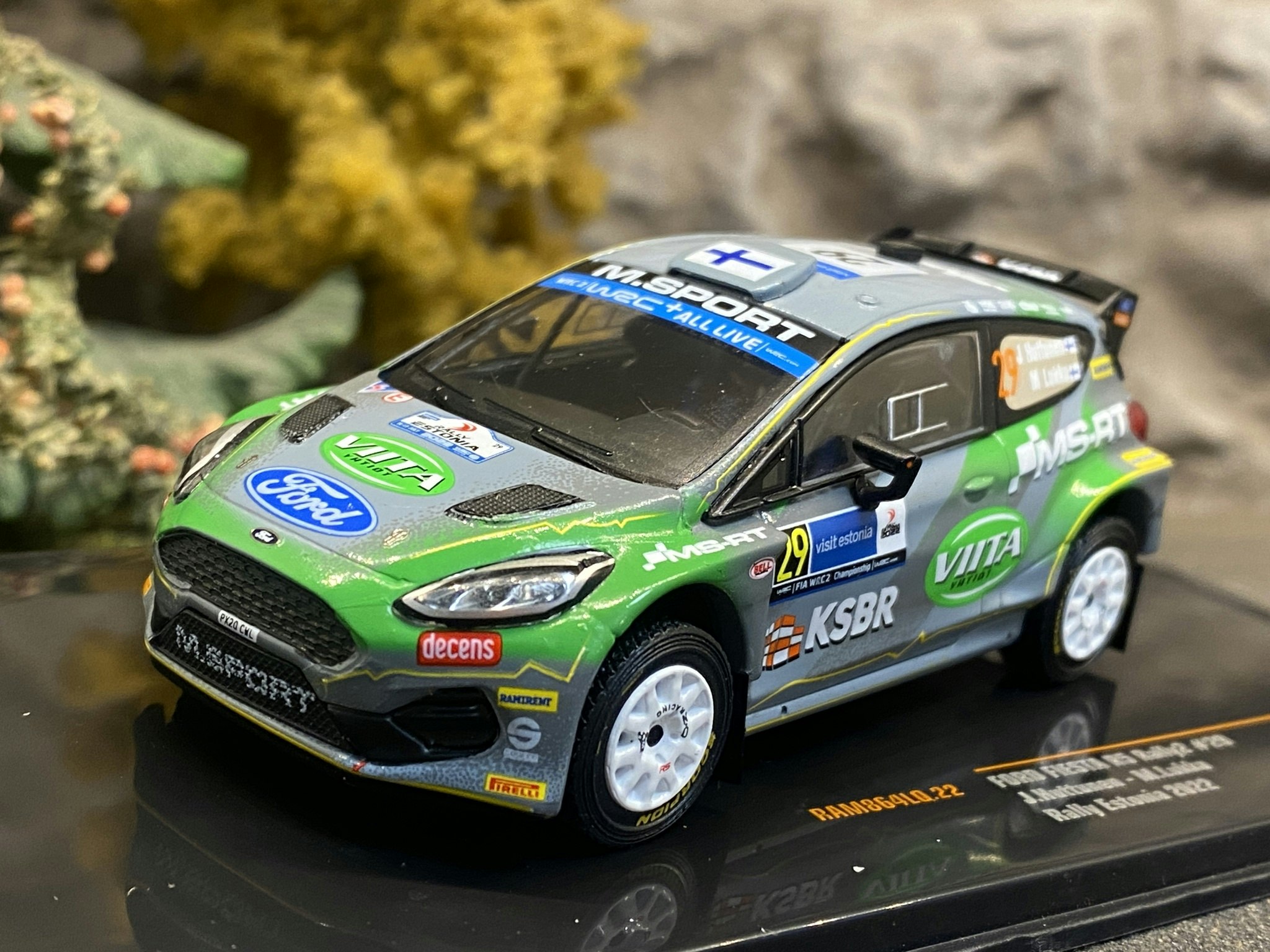 Skala 1/43 FORD FIESTA RS Rally2  #29 J.Huttunen/M.Lukka, Estonia 22' fr IXO Models