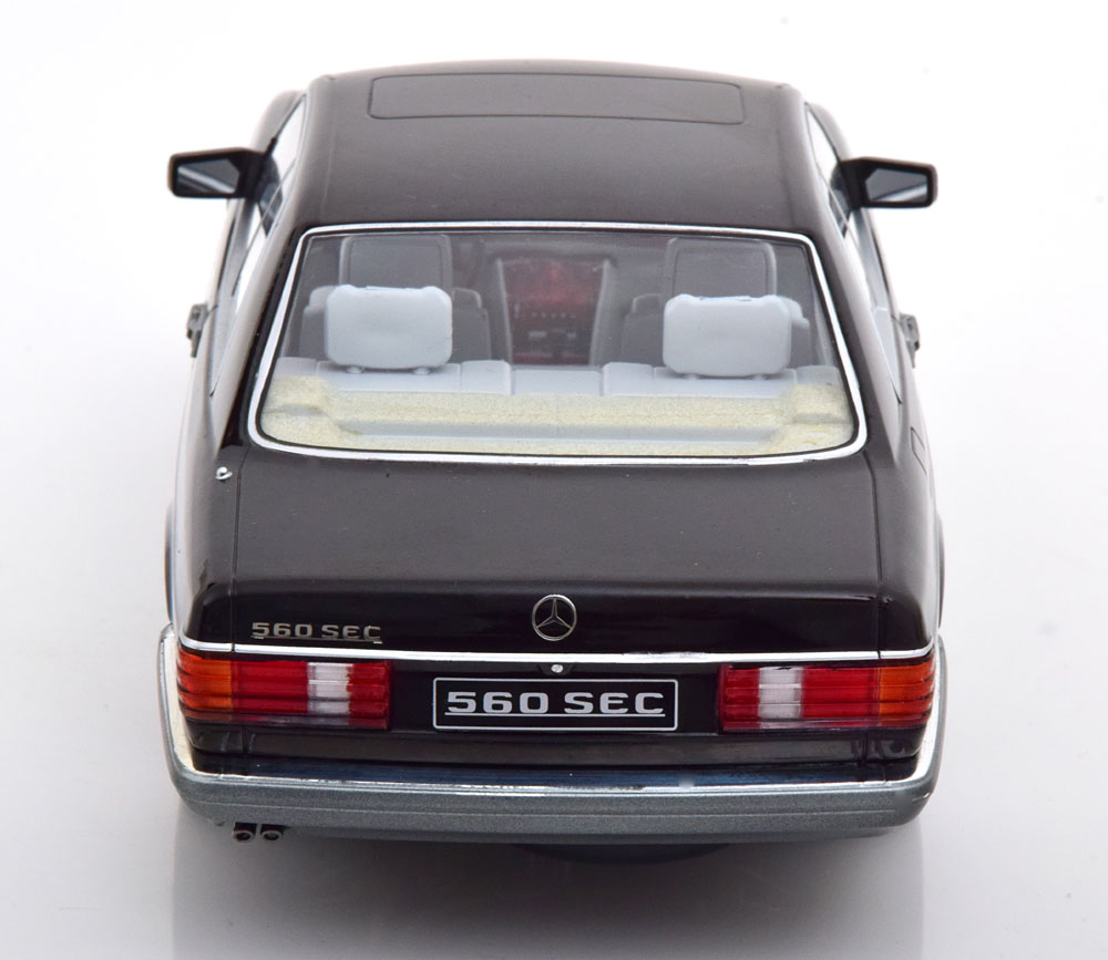 Skala 1/18 Mercedes 560 SEC C126 1985, Black  fr KK-scale