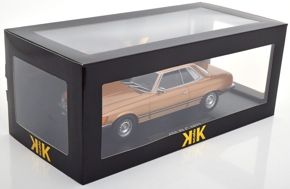 Skala 1/18 Mercedes-Benz 450 SLC (C107) 1973, Gold metallic fr KK-scale