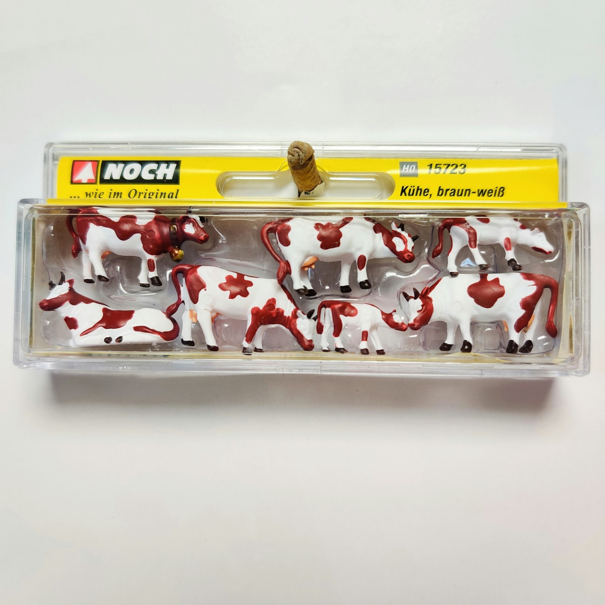 NOCH 15273 Skala H0, Figurer Kossor brun-vita/Figures Cows, brown-white