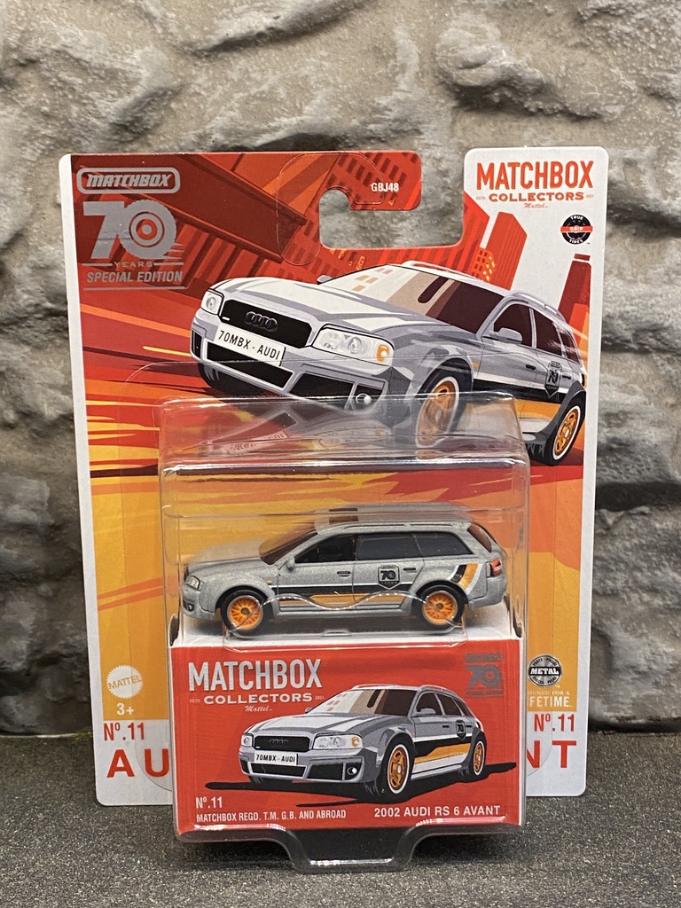 Skala 1/64 Matchbox Collectors 70 years - Audi RS 6 Avant 2002