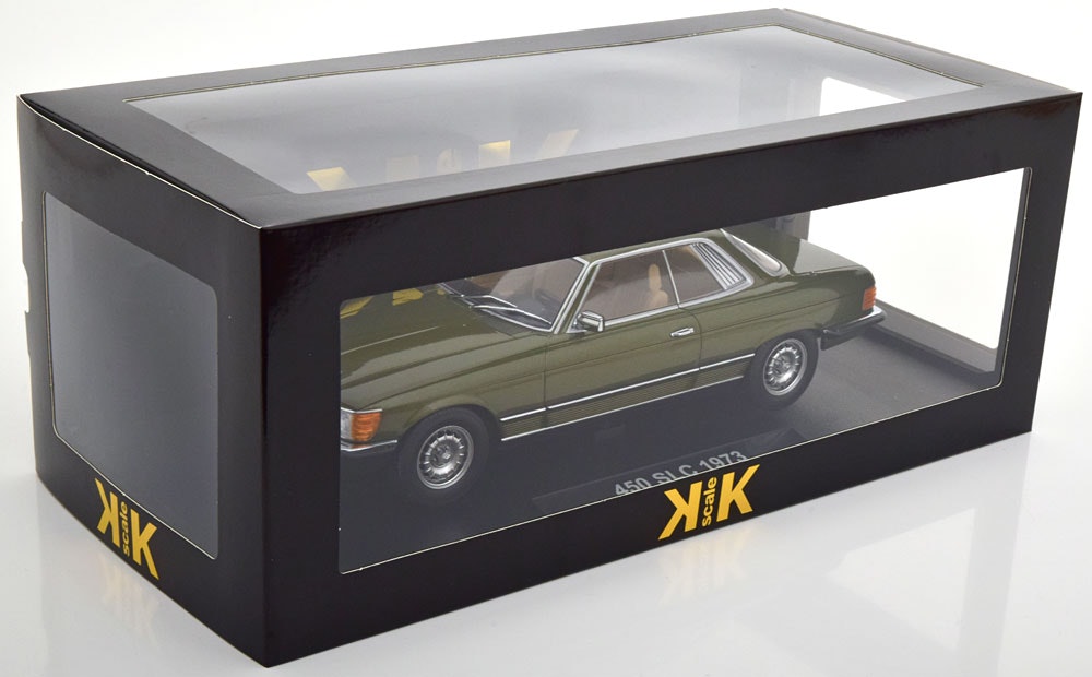 Skala 1/18 Mercedes-Benz 450 SLC (C107) 1973, Green metallic fr KK-scale