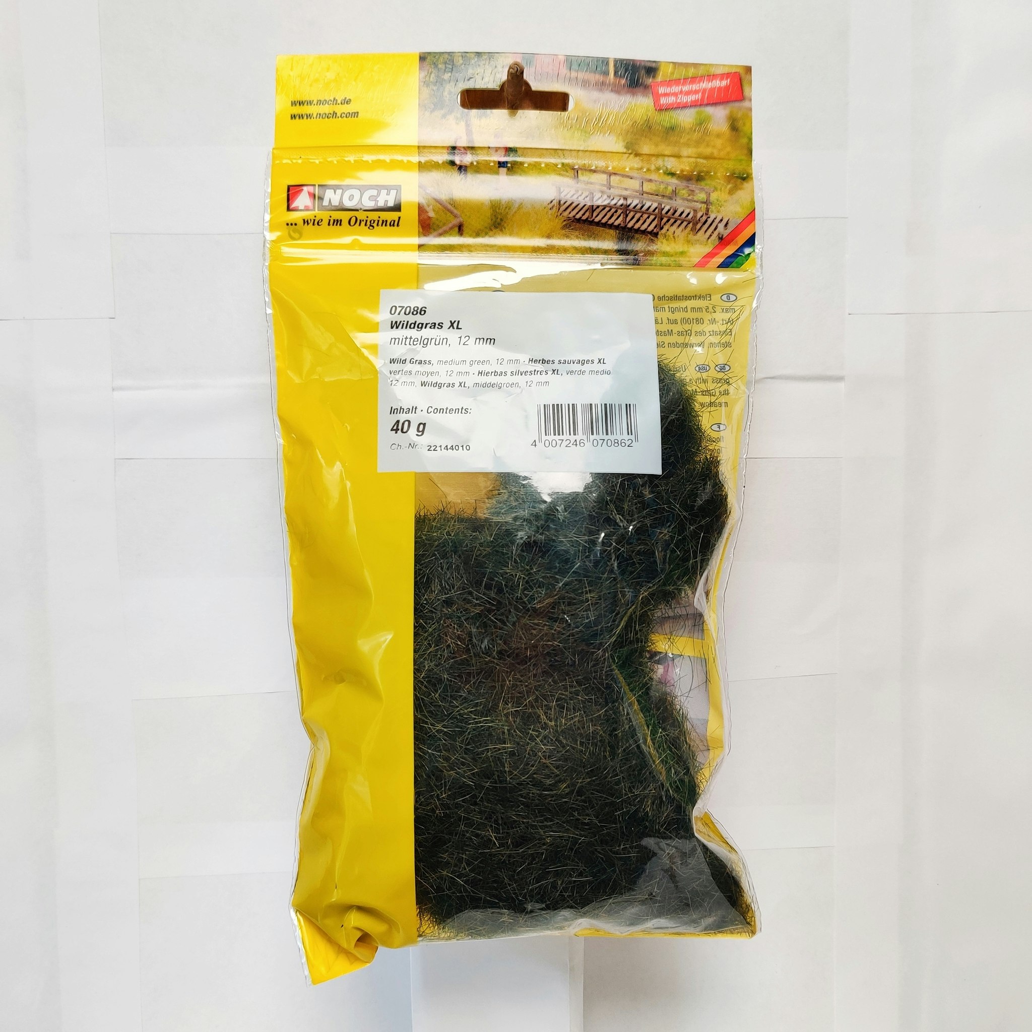 NOCH 07086 Strömaterial Vildgräs XL mellangrön/Scatter Wild grass XL middle green 40 gram