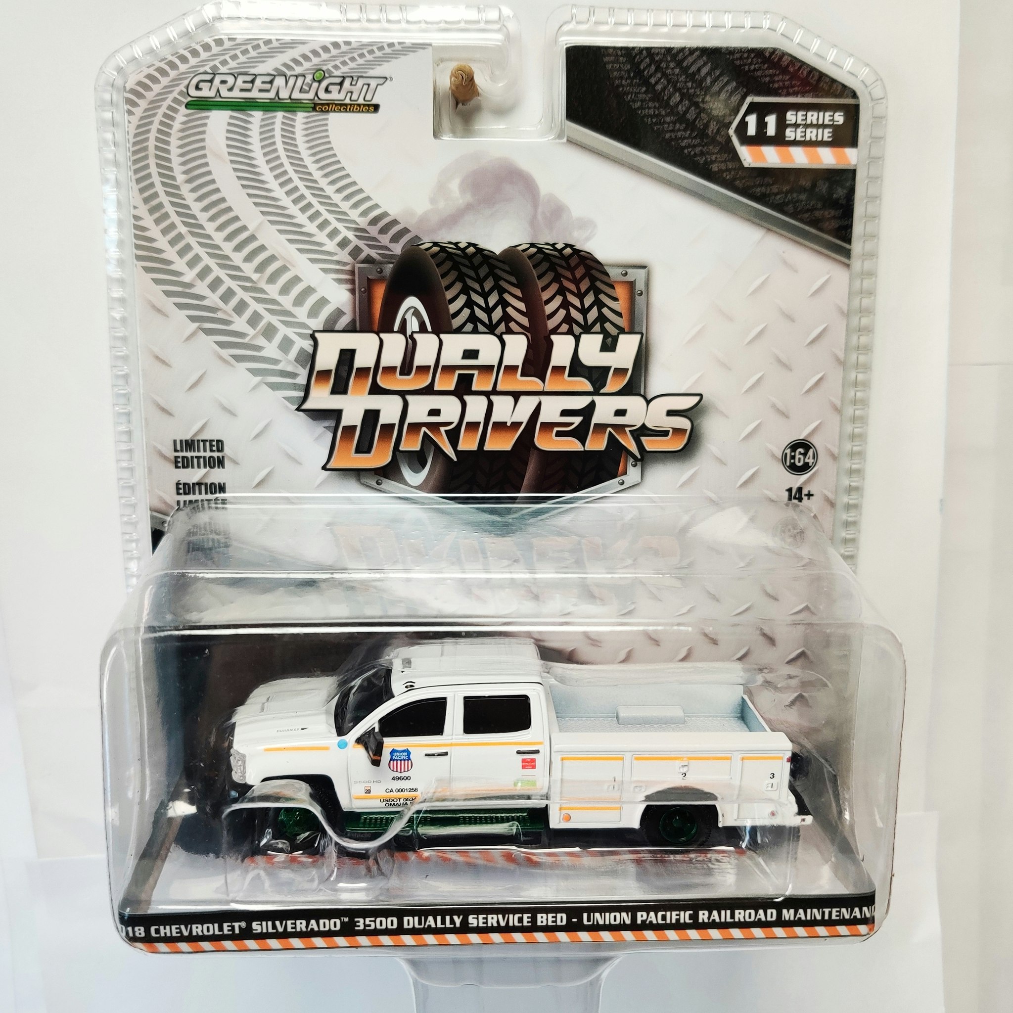 Skala 1/64 Greenlight "Dually Driver" Chevrolet Silverado 3500 Dually Service Bed 18' - FDOT