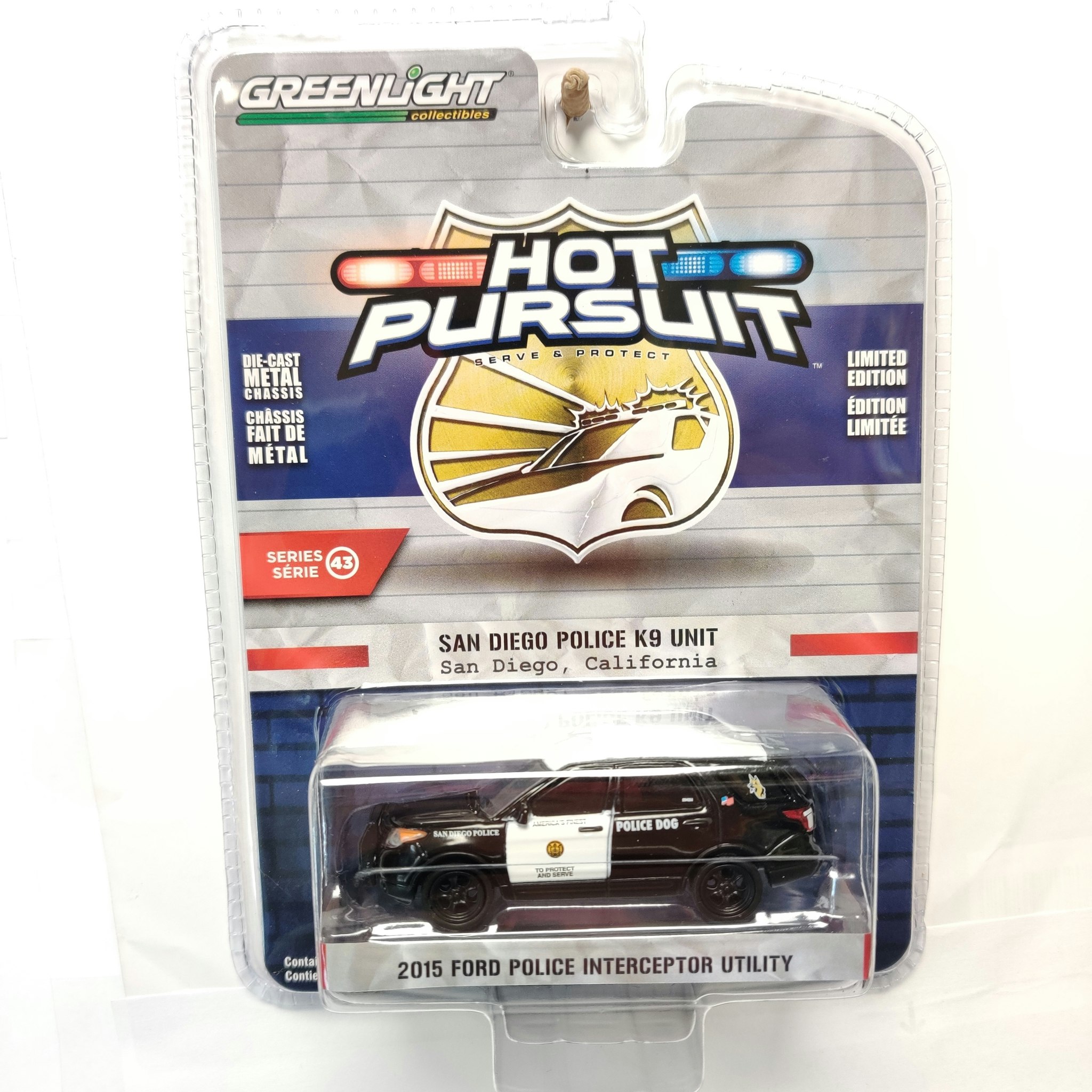 Skala 1/64 Ford Police Interceptor Utility 15' San Diego "Hot Pursuit" från Greenlight