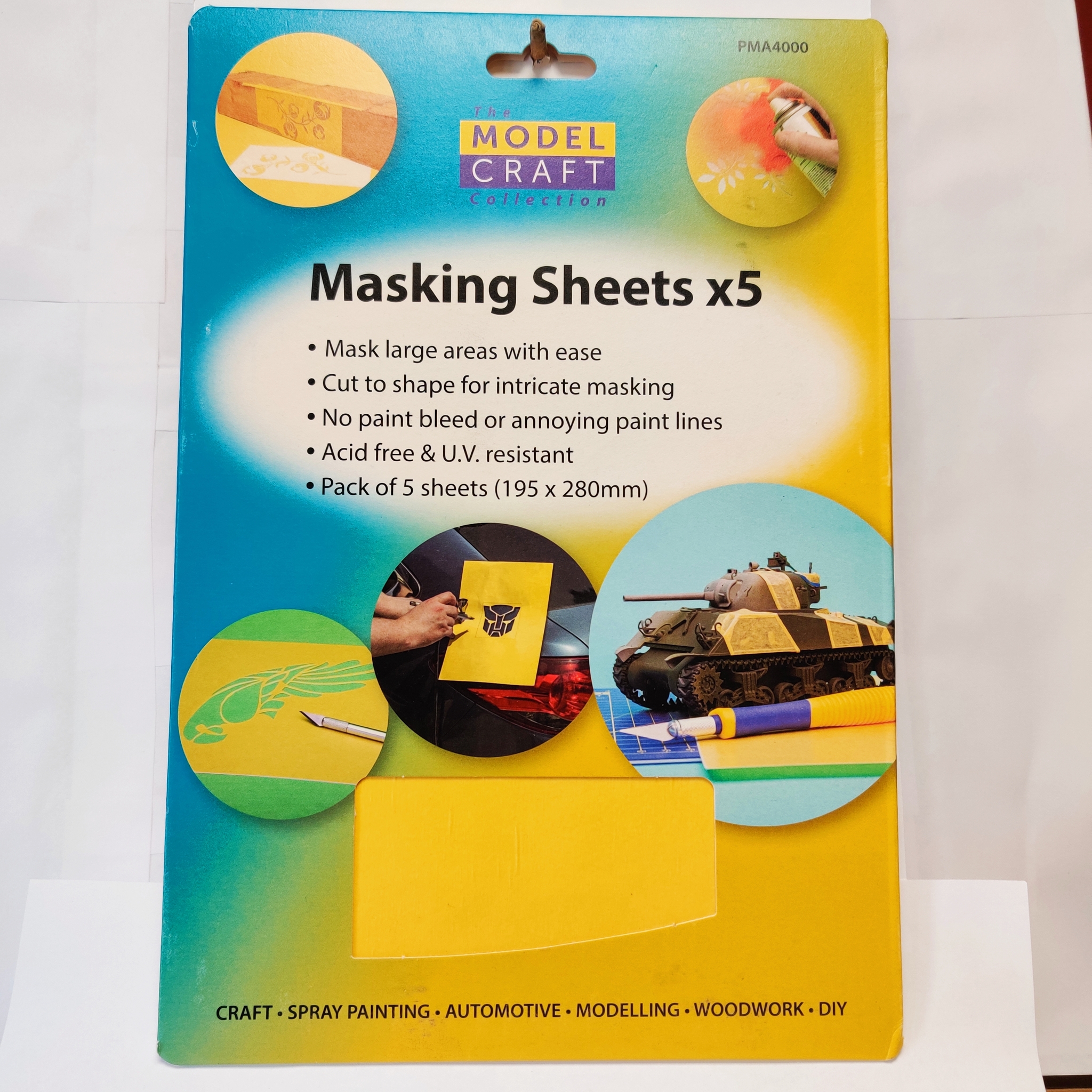 Maskerings-blad tejp /Masking sheet 5 stycken/pcs 195x280mm fr ModelCraft