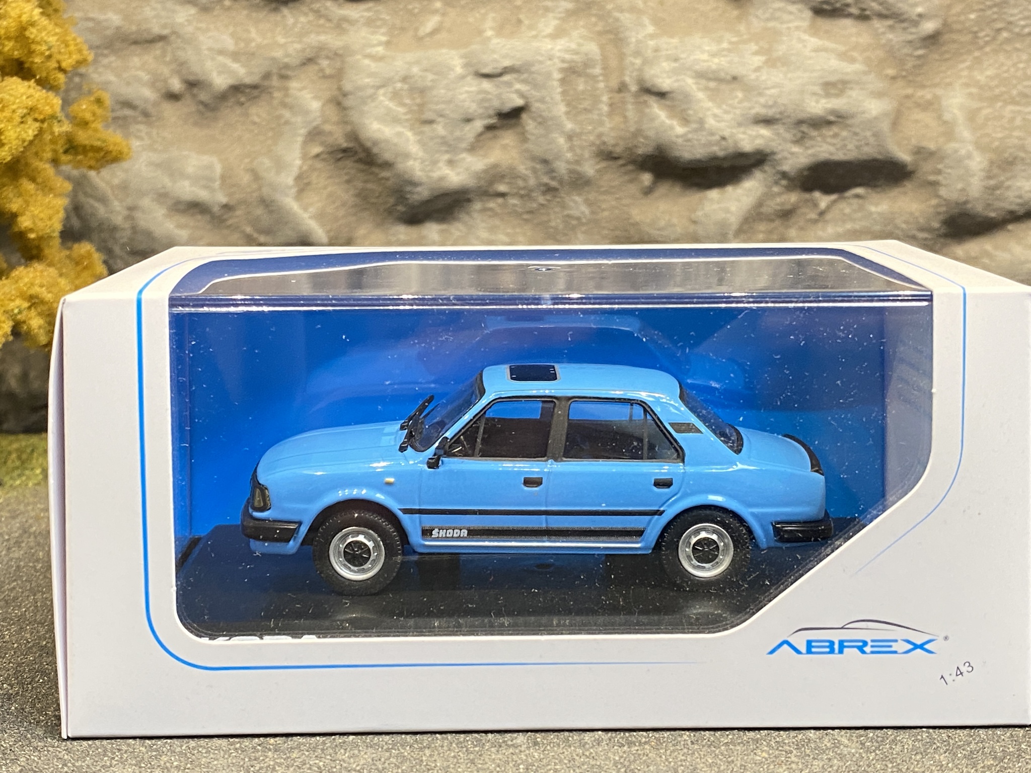 Skala 1/43 Škoda 120L, 1984', Modrá Blankytná fr Abrex