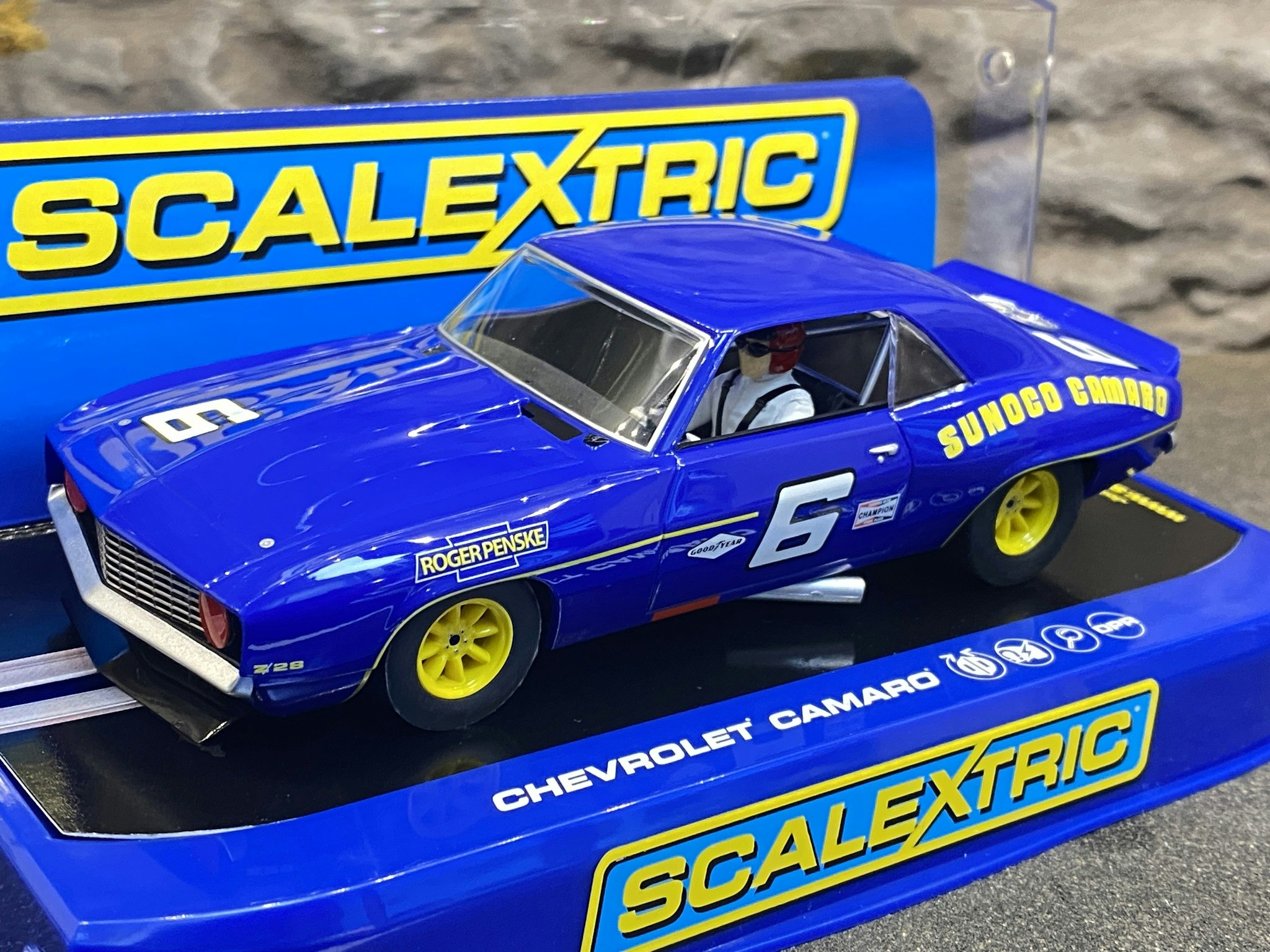 Skala 1/32 Analog Slotcar - Chevrolet Camaro, Blue 69' fr Scalextric