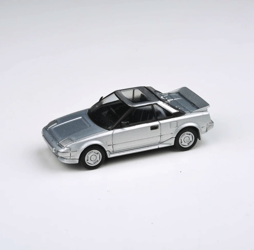 Skala 1/64 1985 Toyota MR2 MK1 Silver fr Para64