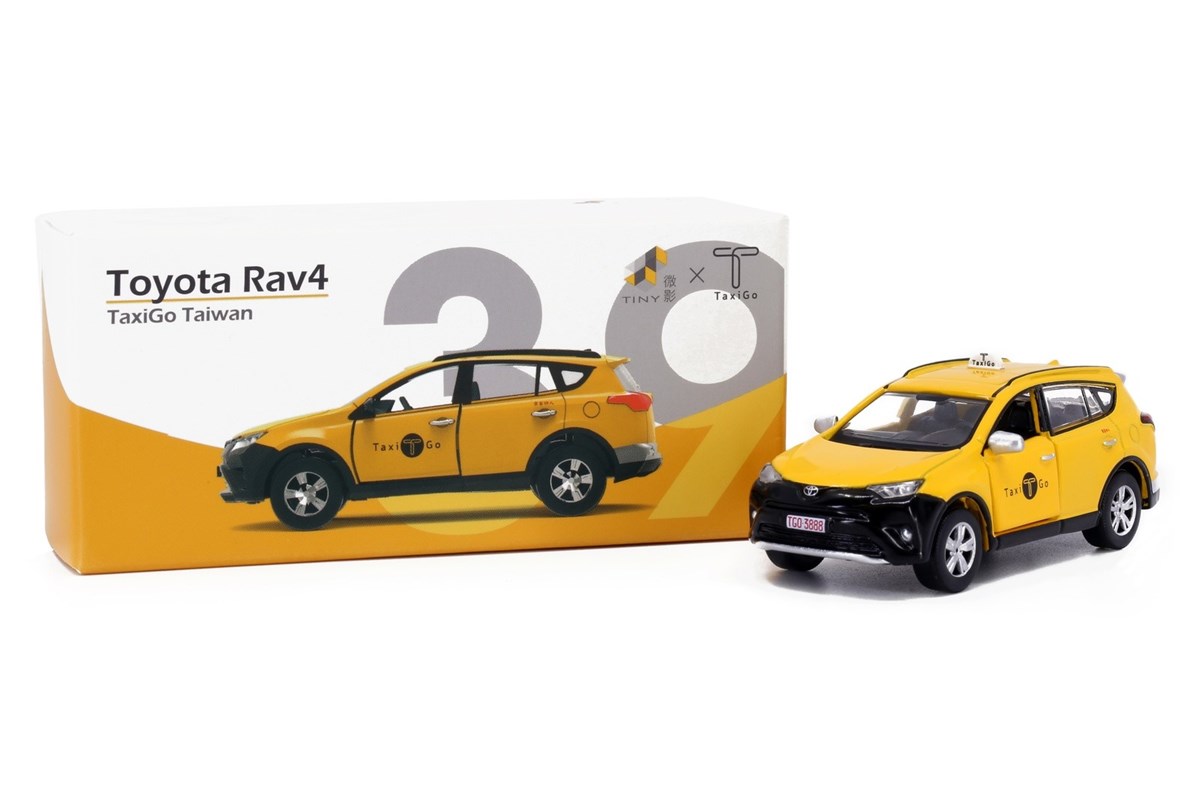 Skala 1/64 - Toyota RAV4, Taxi Go, Taiwan, fr Tiny