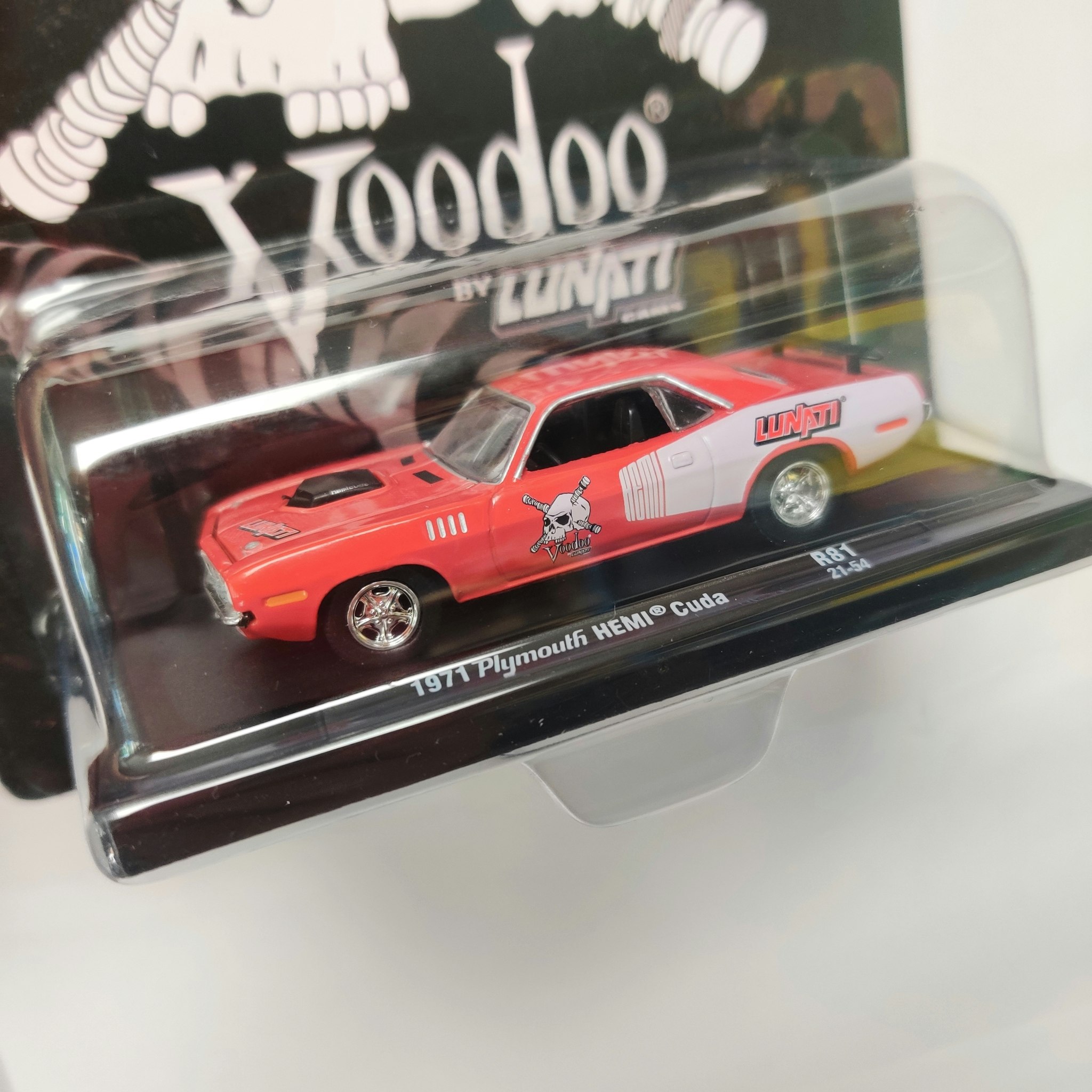 Skala 1/64 Plymouth HEMI Cuda 71' "LUNATI" fr M2