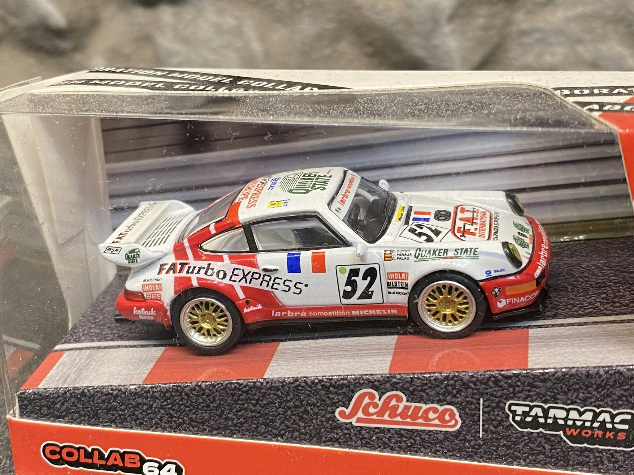Skala 1/64 Porsche 911 RSR 3,8, Le Mans 1994 - COLLAB64 Tarmac/Schuco
