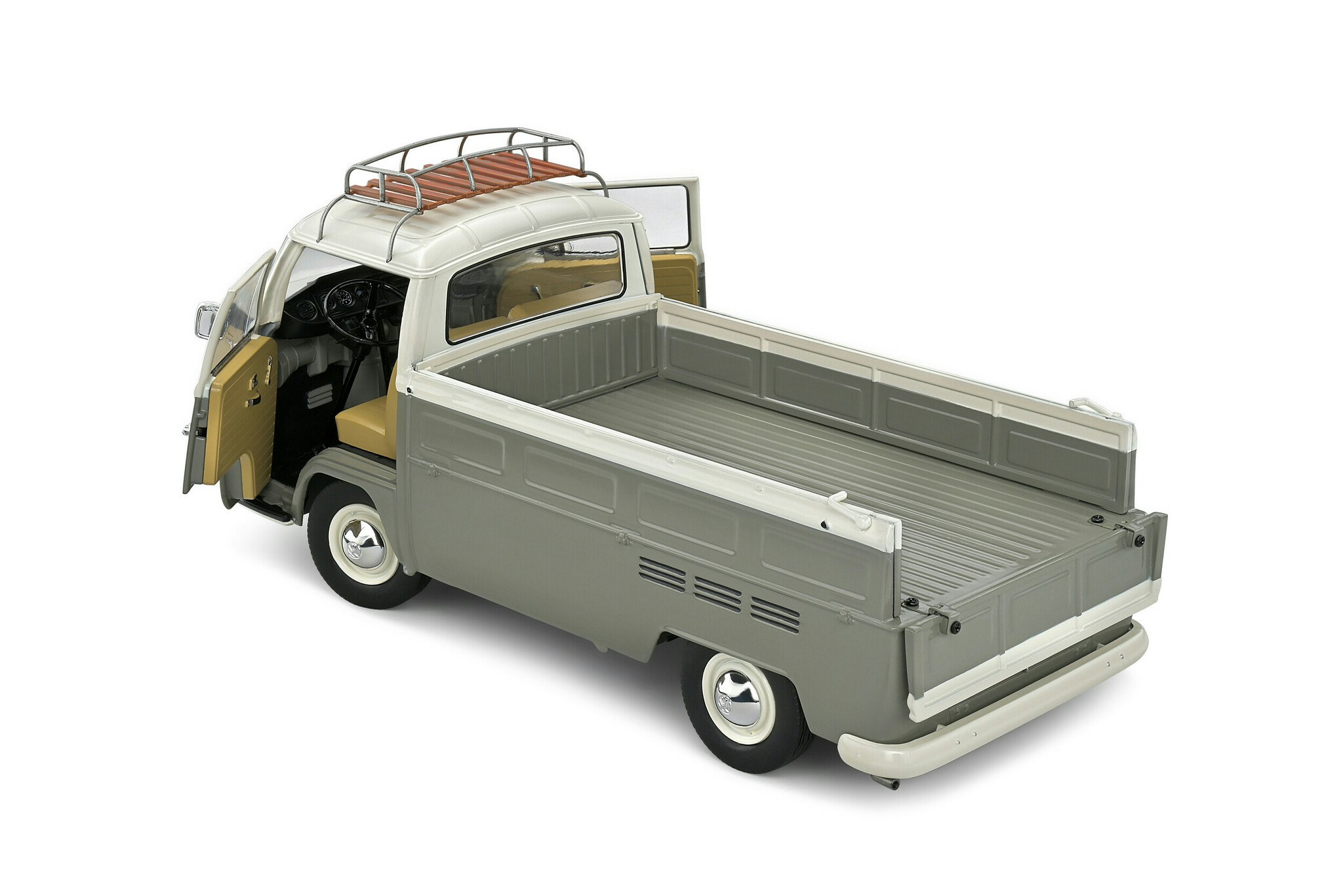 Skala 1/18 Volkswagen T2 Pickup, Grey w roof rack, 1968' fr SOLIDO