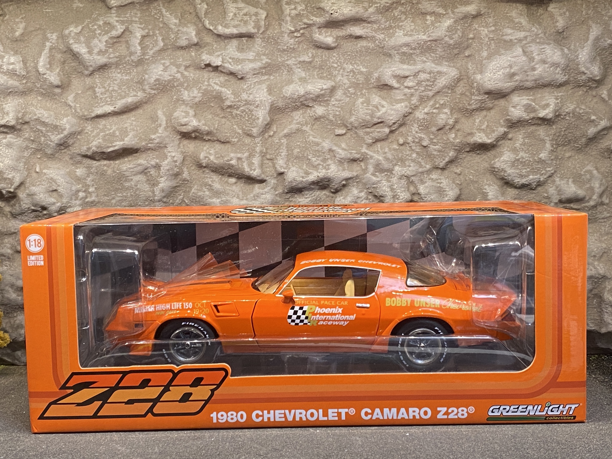 Skala 1/18 Chevrolet Camaro Z28 80', Orange fr Greenlight