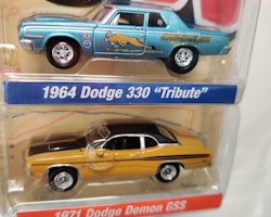 Skala 1/64 Mr Norm's Dodge 330 "Tribute" 64' Dodge Demon GSS 71'- Johnny Lightning